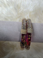 Jaipur hand work glass bangle Premium quality-Alishba fashion