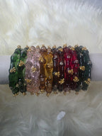 joipuri crystal kara with ghungur handwork premium bangle - ALISHBA FASHION