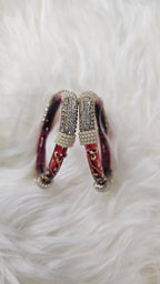 Joipuri hand work glass bangle premium quality - ALISHBA FASHION