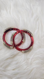 Joipuri hand work glass bangle premium quality - ALISHBA FASHION