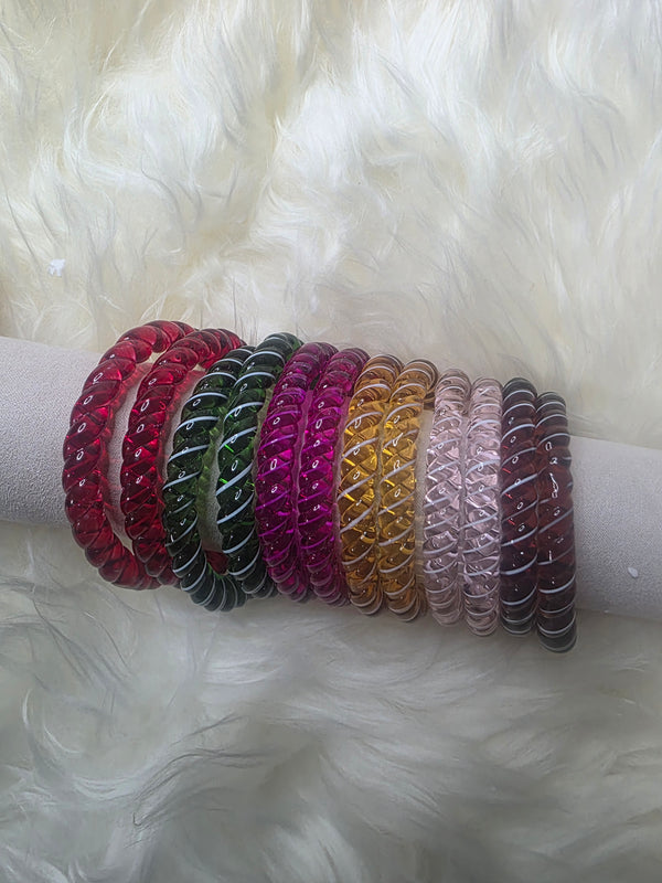 Crystal kara glass bangle