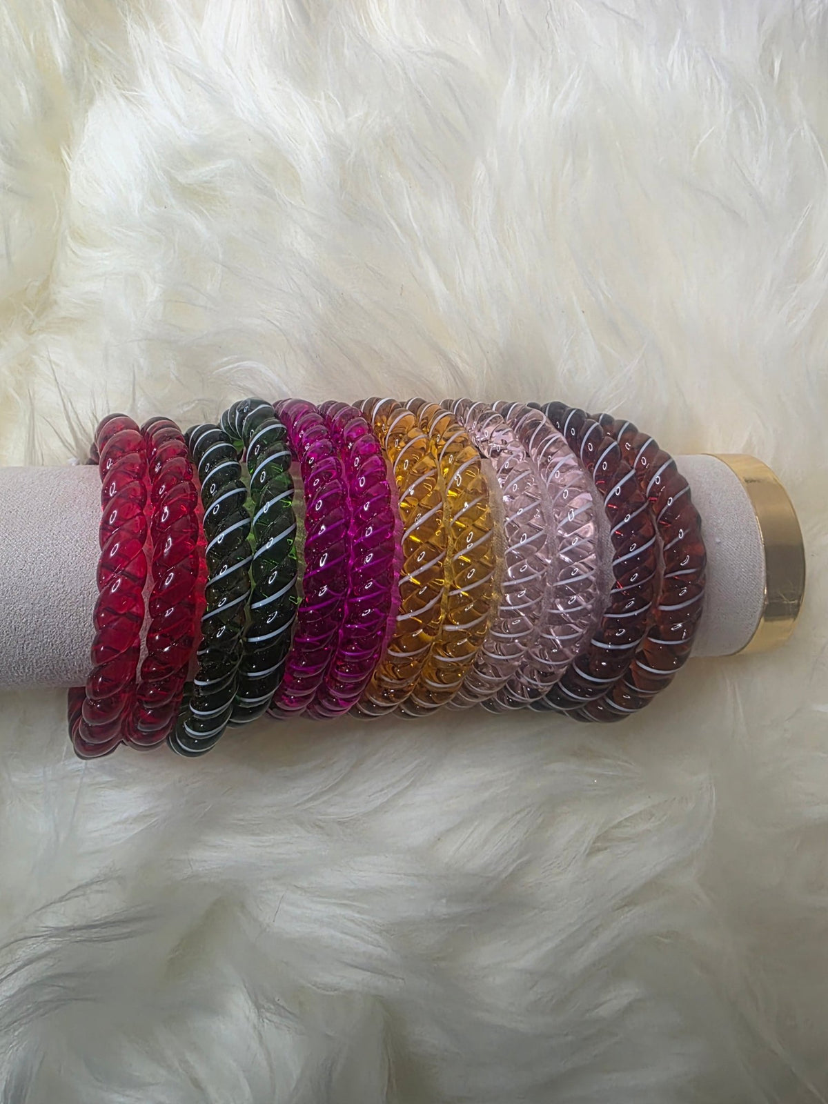 Crystal kara glass bangle