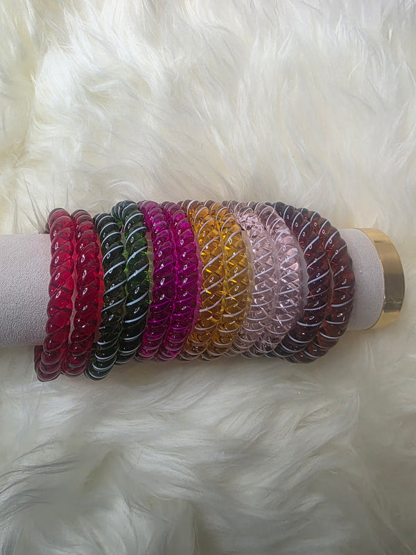 Crystal kara glass bangle